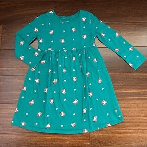 💥4 for $20💥 Old Navy Teal Long-Sleeve Fox 🦊 Dress